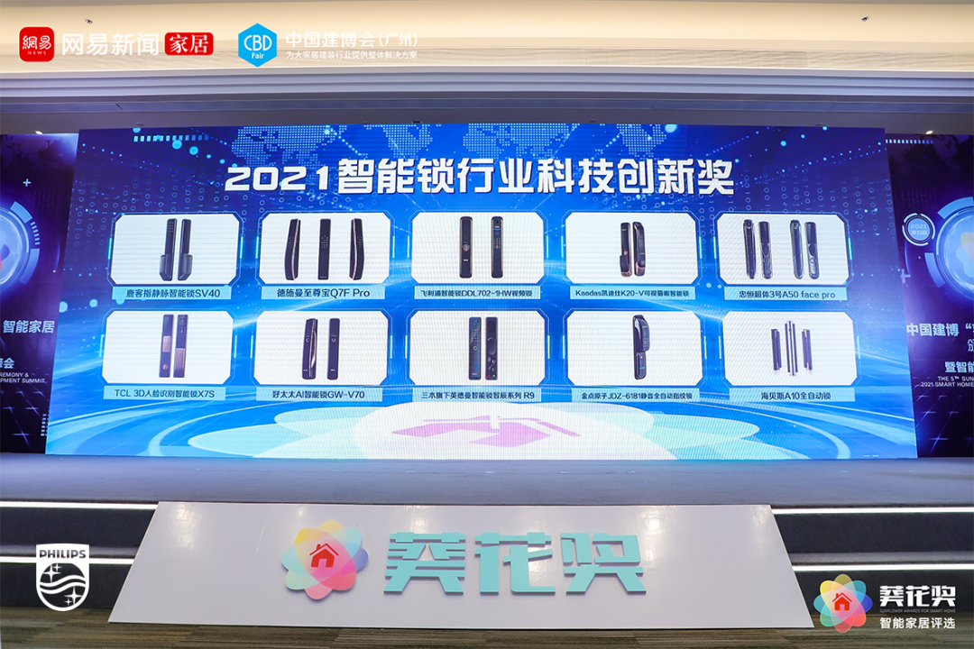 再添荣耀！飞利浦智能锁一举斩获2021“葵花奖”两大殊荣