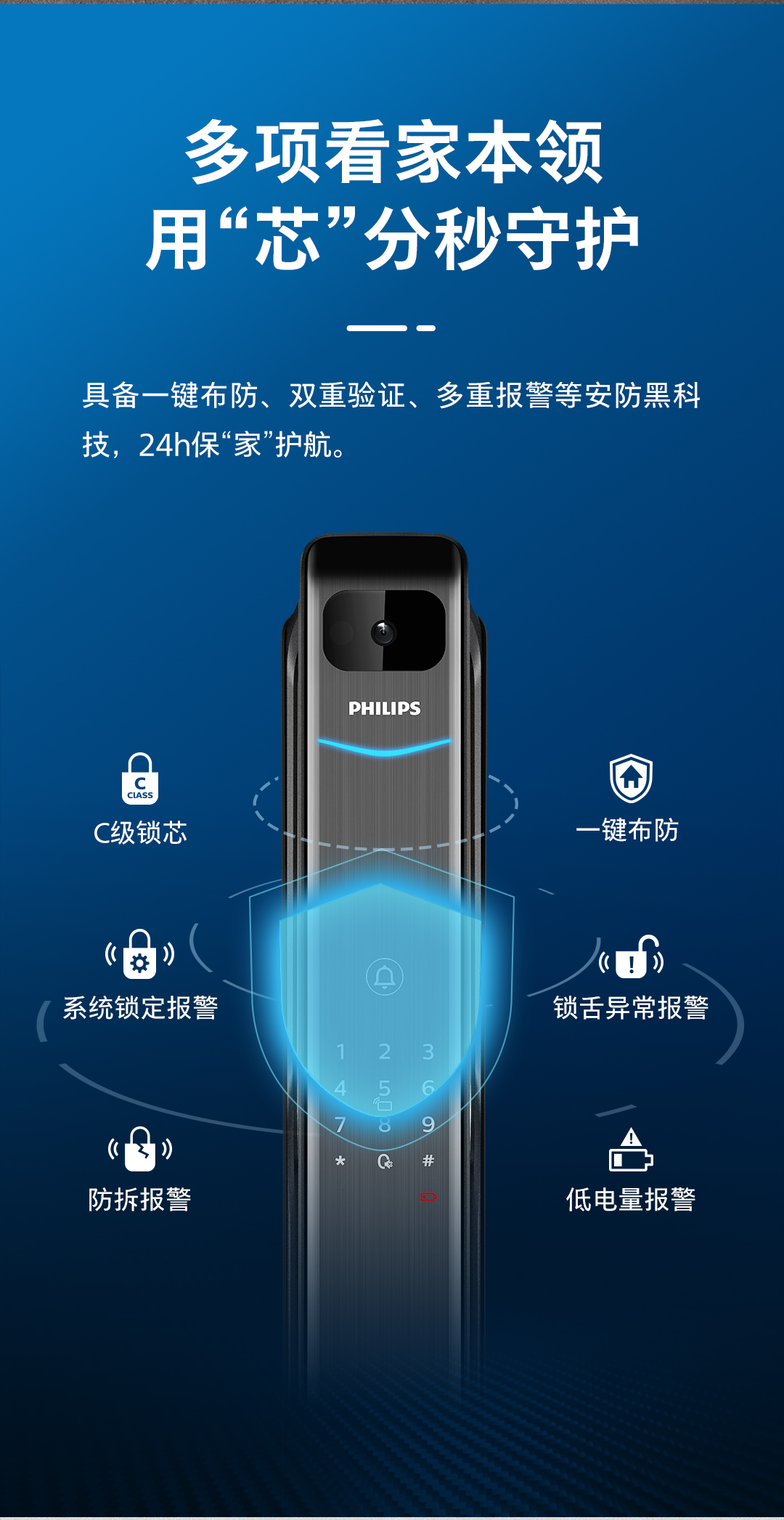 飞利浦DDL901-VP，指静脉解锁更安全